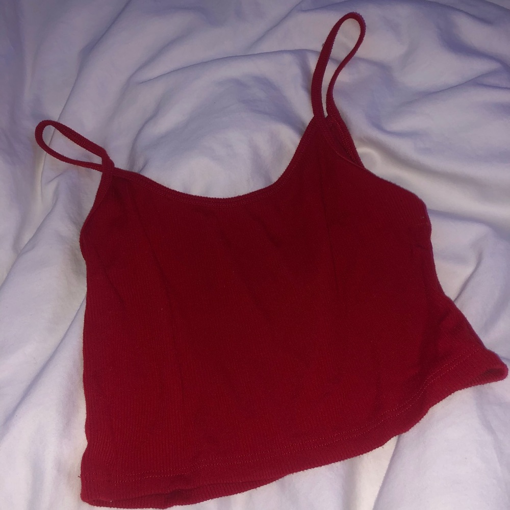 Red Open Back brandy melville tank